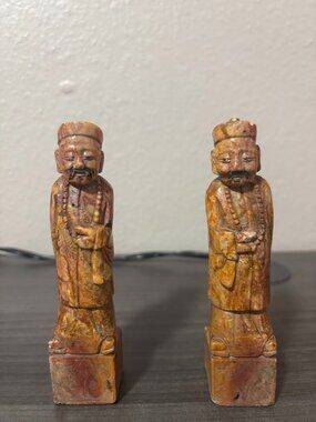 Vintage Hand-Carved Unique Asian Oriental Art Man Sage Wise Very Old Piece